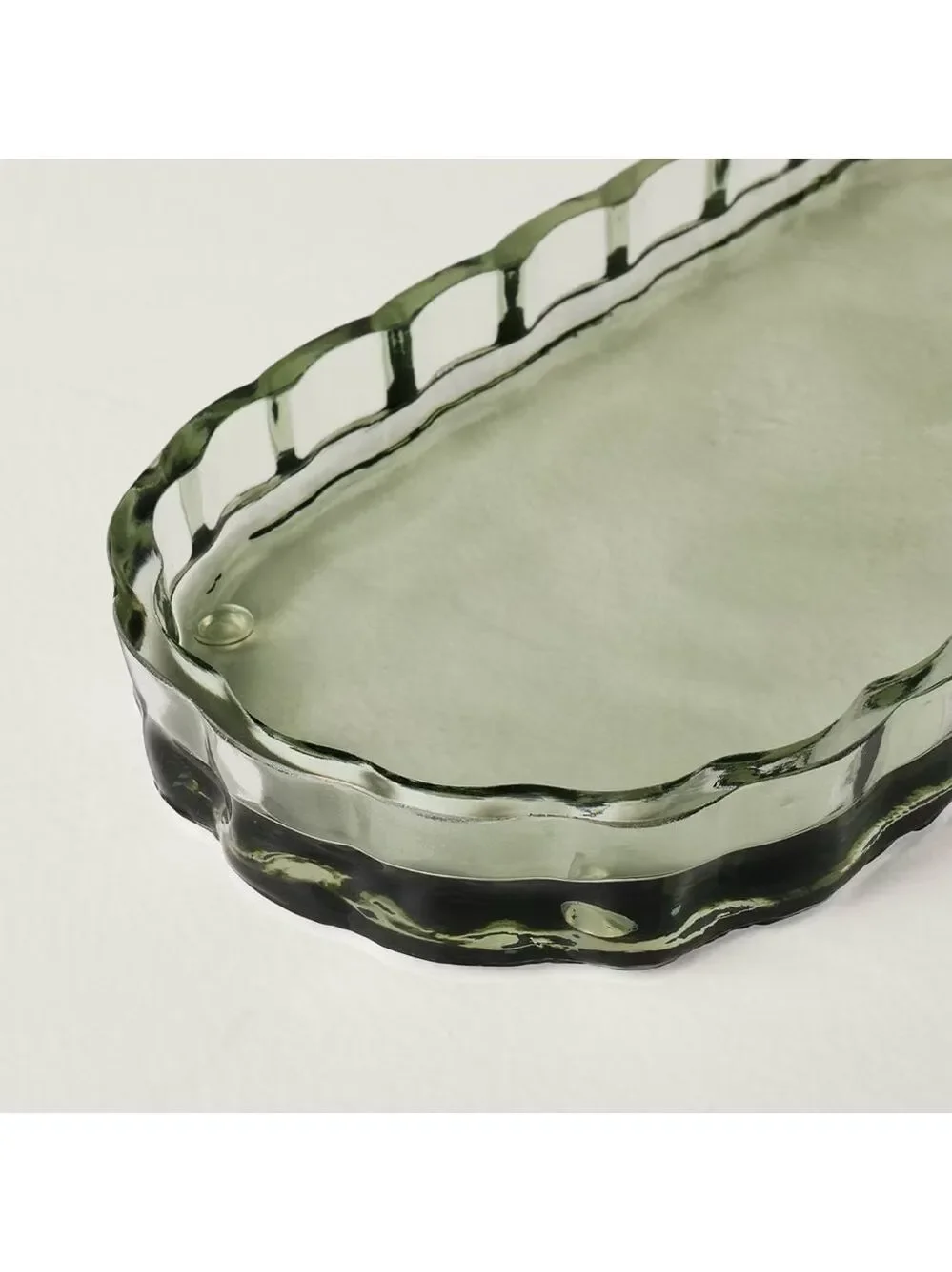 Fluted Glass Bathroom Tray Light Green - Hearth & Hand™ with Magnolia